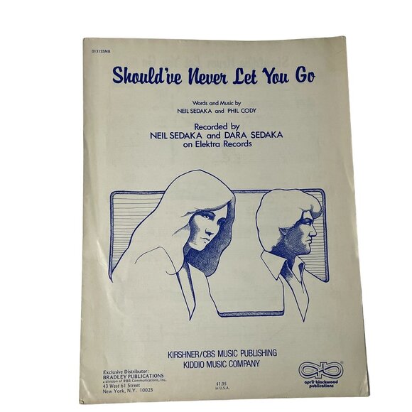 Shouldve never Let You Go Neil Sedaka Sheet Music 1978 Vintage Music Book u - Picture 1 of 6